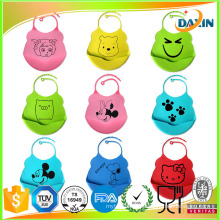 Cute Pattern Animal Design Silicone Rubber Baby Bib